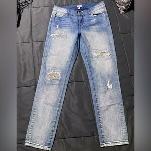 Juicy Couture Light Blue Distressed Skinny Jeans